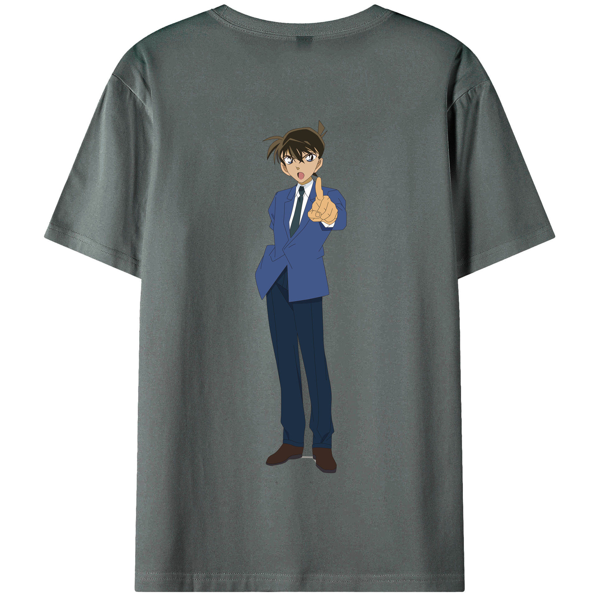 （画像用） 名探偵コナン 江戸川 コナン Detective Conan Conan Edogawa 綿100％半袖Tシャツ（背面プリント）